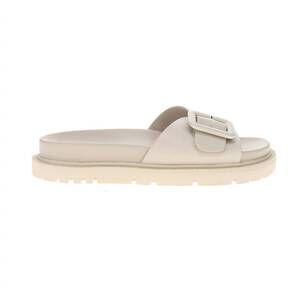 NEW MIA SHOES women's gya buckle slide sandals in ivory